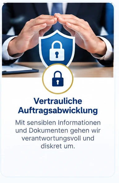 Vertrauliche Auftragsabwicklung und diskreter Umgang mit Informationen