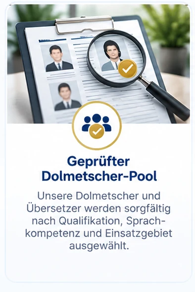 Geprüfter Dolmetscher-Pool: Auswahl nach Qualifikation, Sprachkompetenz und Einsatzgebiet