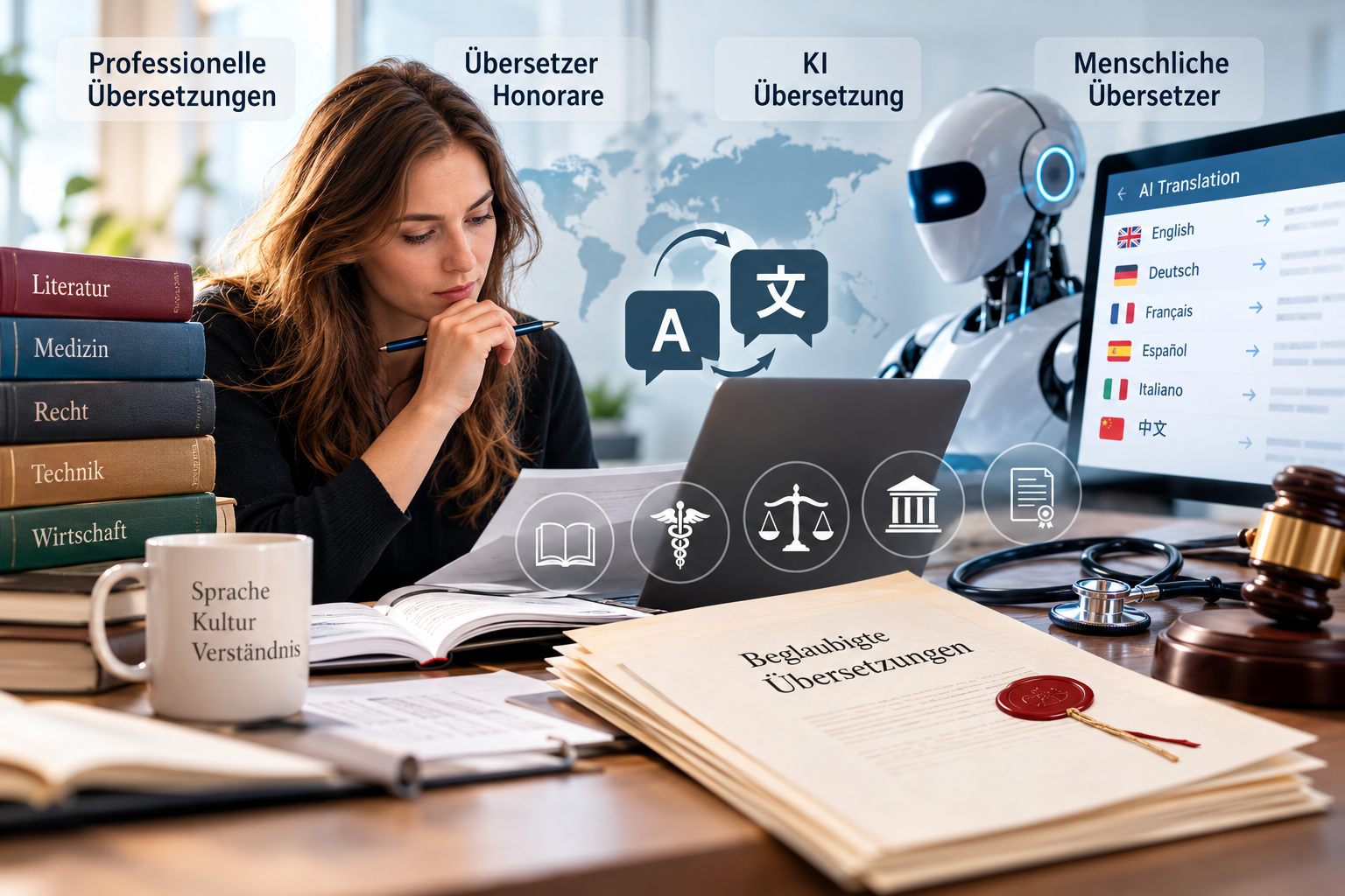 KI verändert den Übersetzungsmarkt: Übersetzer fordern bessere Arbeitsbedingungen